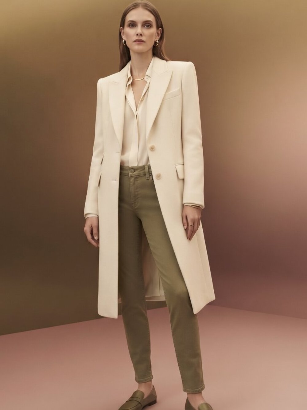 AG Adriano Goldschmied The Caden Tailored Trouser Chino Pants Olive Green 27